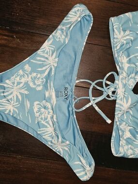 Roxy Light Blue Floral Bikini Set